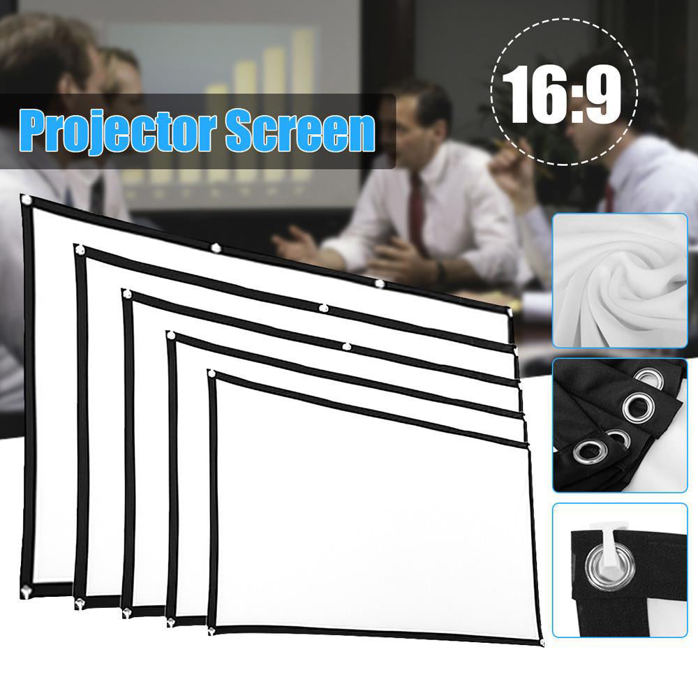Foldable 60-150 Inch 16:9 Projection Screen for Projector